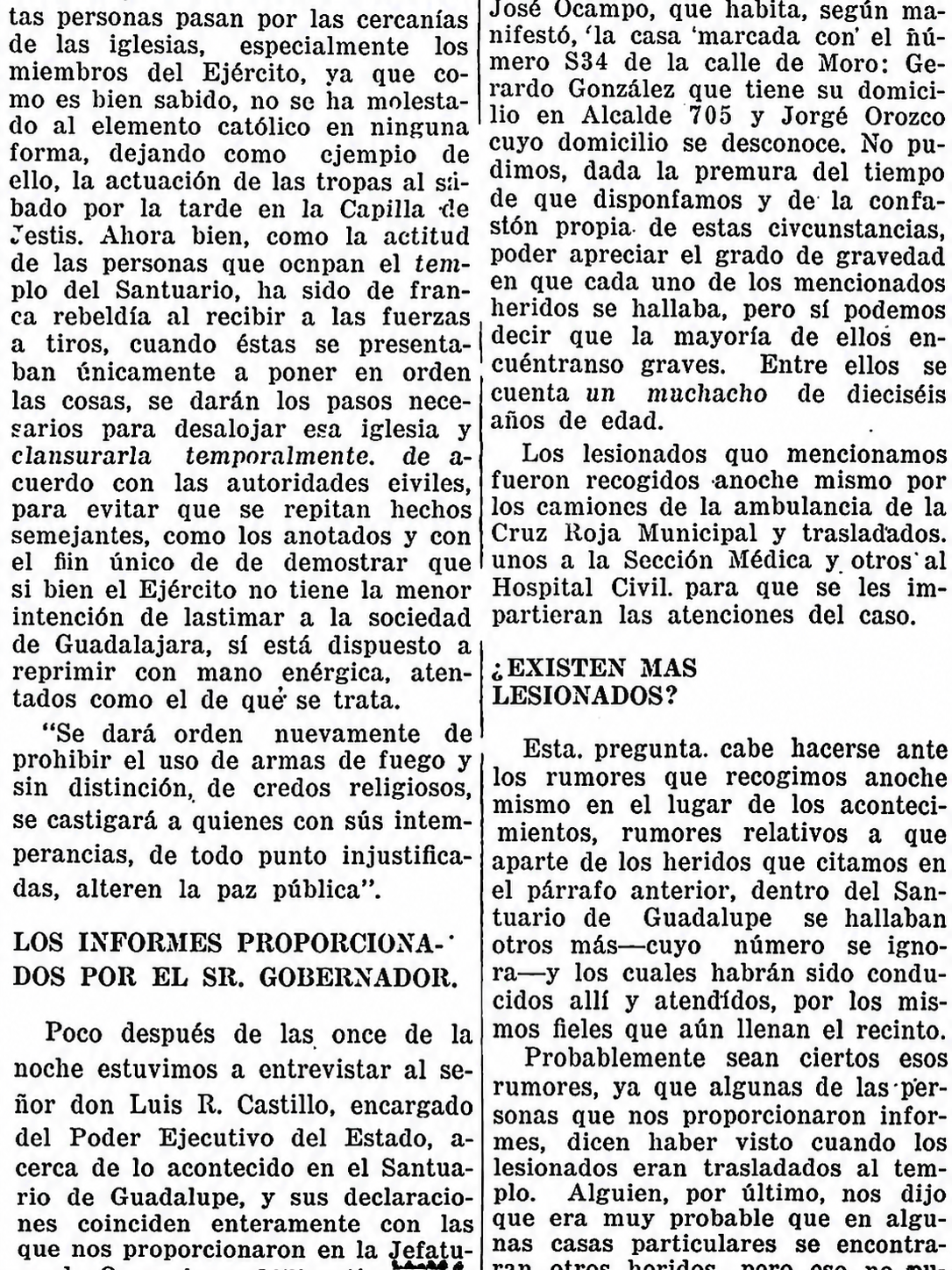 Versión legible del recorte, 4 de agosto de 1926